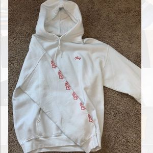 obey white hoodie
